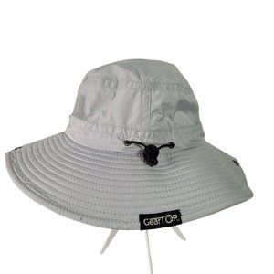 GEAR TOP SUN HAT WIDE BRIM ADJUSTABLE/VENTILATED/FOLDABLE  GREY
